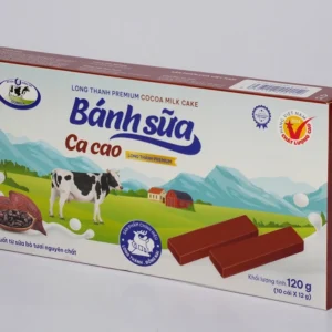 Mặt trước Bánh sữa ca cao Long Thành Premium