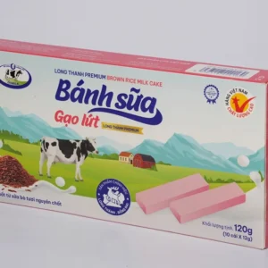 Mặt trước Bánh sữa gạo lứt Long Thành Premium