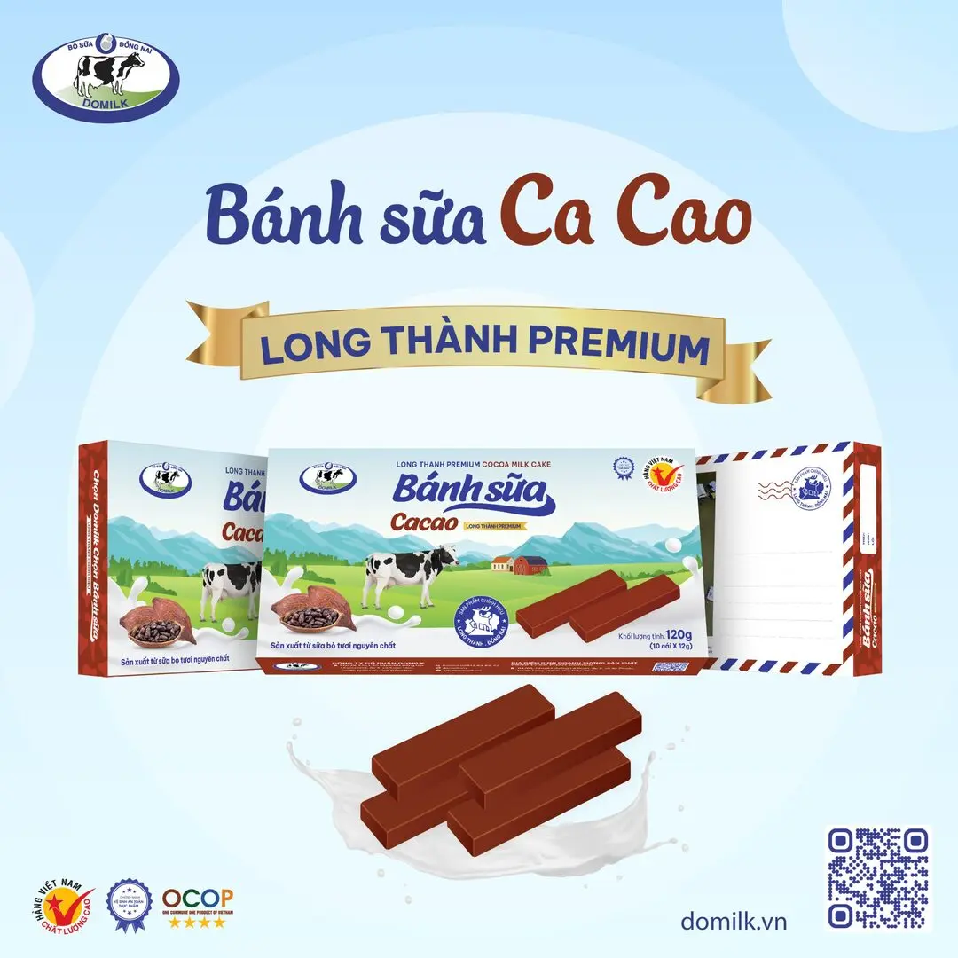 Bánh sữa Cacao Long Thành Prenium