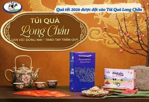 Quà tết 2026 được đặt vào Túi Quà Long Chầu