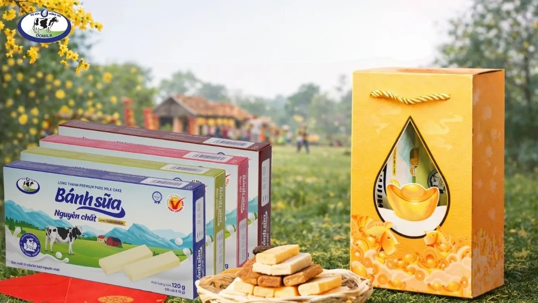 Tặng bánh sữa ngày xuân gửi trọn vị ngọt an lành đầu năm