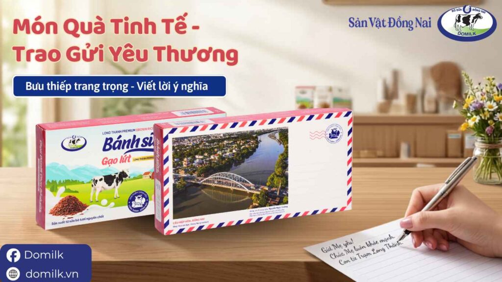 Bánh sữa gạo lứt Domilk là món quà tặng du lịch hè tinh tế