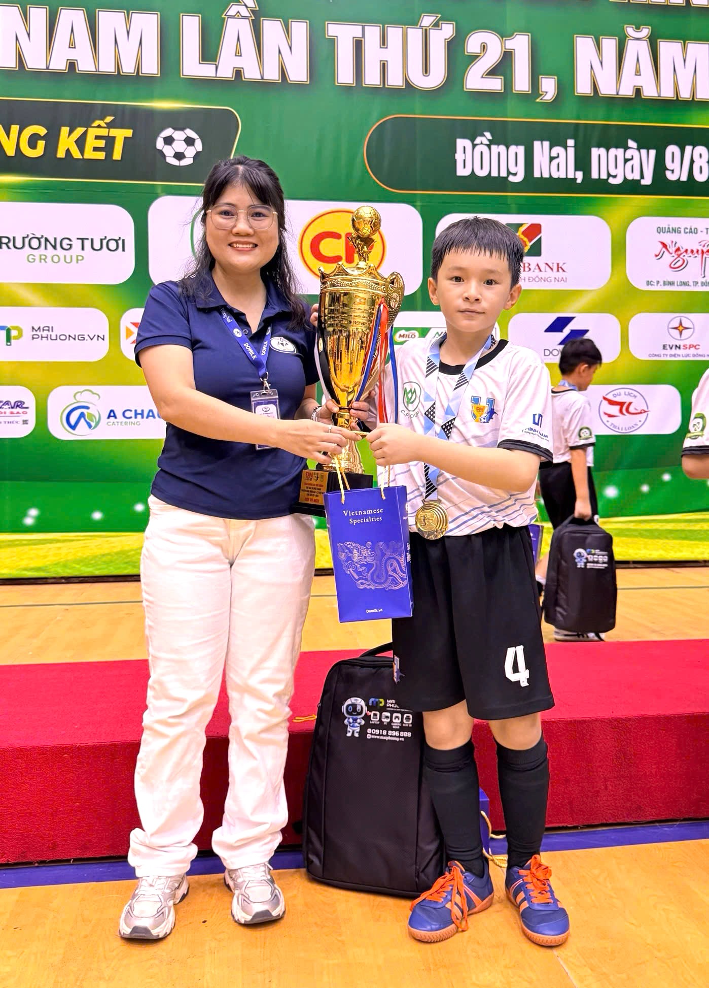 domilk - Nhà tài trợ đồng hành Giải bóng đá nhi đồng Đồng Nai - C.P Việt Nam 2026