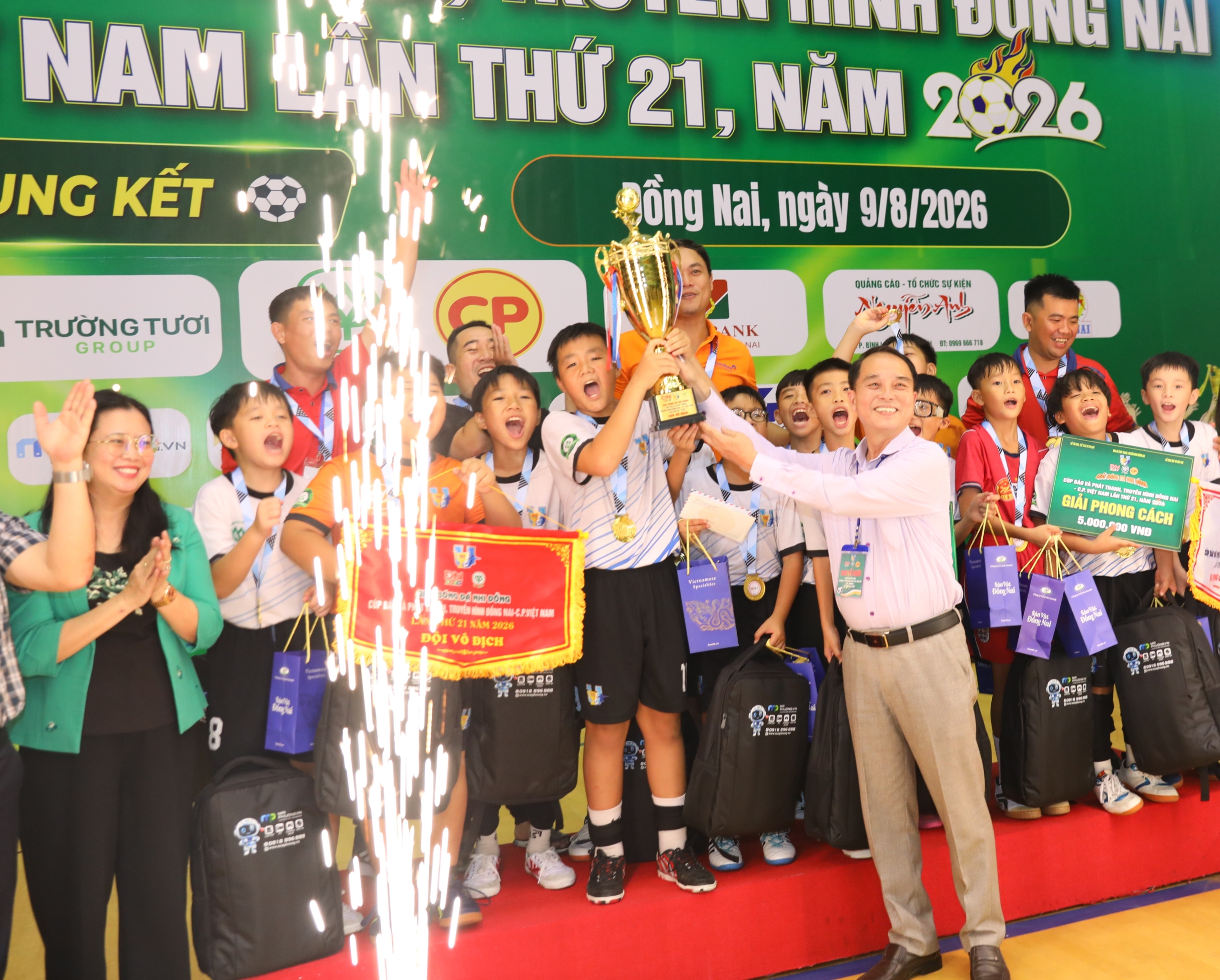 Lễ bế mạc và trao cúp vô địch Giải bóng đá nhi đồng Đồng Nai - C.P Việt Nam lần thứ 21-2026